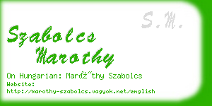 szabolcs marothy business card